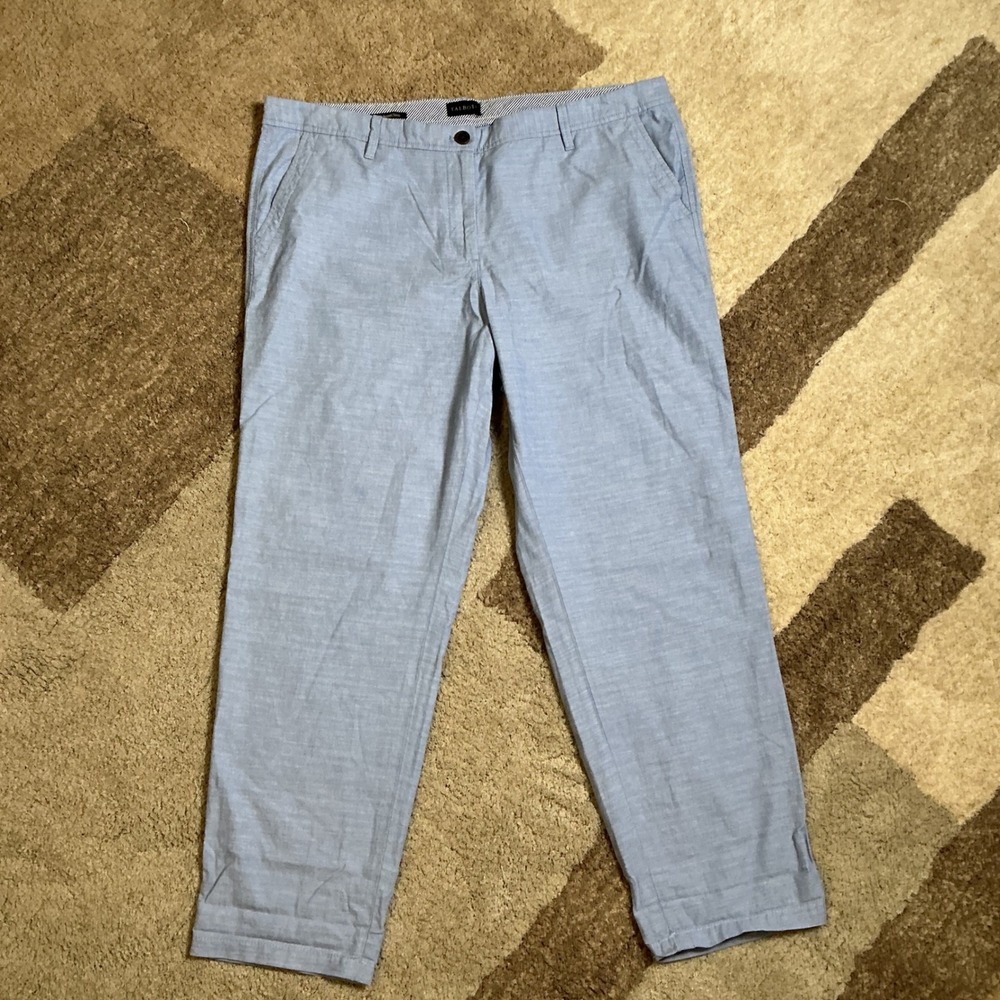 Talbots Relaxed Chino Pants Womens 16 Light Blue 100% Cotton IN5324